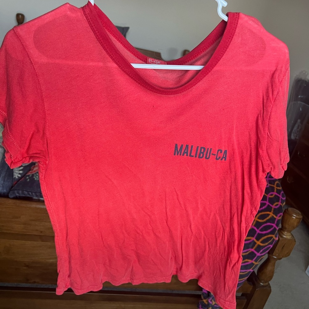coral baby tee